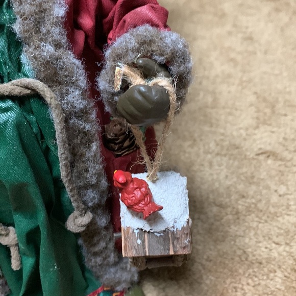 Kirkland Signatures Fabric Mache Classical Santa w/ tiny laying Reindeer Vintage - Picture 6 of 16